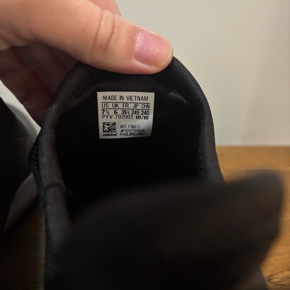 Adidas Lite Racer Slip On Sneaker Left Shoe - 8 Right Shoe - 7.5 Black Gray - Picture 6 of 9